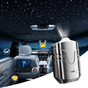 Car Star Projector with Smart Air Freshener Diffuser, Christmas Car Interior Decor, Ceiling LED Lights with 6 Scents, Vent Clip Roof Accent Light with Starry Sky, Auto On/Off