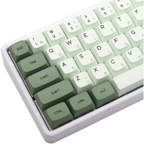 MATCHA موضوع مفتاح الكبسف- تسامي SUBLIMATION PBT KEYCAP ، الخط الإنجليزي ، للوحات المفاتيح الميكانيكية ، مجموعة مفاتيح 125 كاملة ، ملف تعريف XDA ، English (US) تخطيط- قاعدة أساسية بيضاء