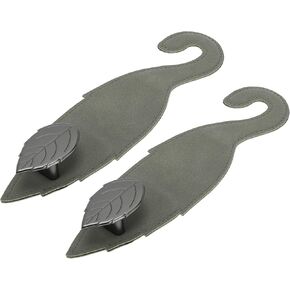 2 Pcs Universal Car Seat Headrest Hook for Most Car, SUV, Truck Car Seat Back Organizer Hooks Sturdy Faux Leather Metal Gray 7.87"x2.17"