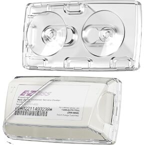 EZ Pass Holder for Windshield, Ezpass Holder with Suction Cups, Toll Pass Transponder Holder for EZ Pass Mini/iPass