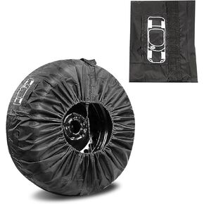 1 PC CAR CAR PRAPER COVERTERTOR مع مقبض ، حقيبة تخزين إطارات متينة متينة للمركبة ، إكسسوارات مشبك السيارات القابلة للتعديل العالمي لسيارة شاحنة السيارة RV (أسود #L)