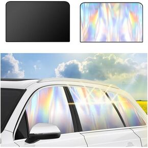 2PCS Holographic Rear Car Window Shades,Magnetic Car Window Covers for Blocking Sunlight to Lower The Temperature Inside The Cars,99.8% Blackout Sun Shade for Taking a Lunch Break (Rear Window)