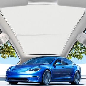2025 أحدث طراز Tesla y Sunshade Roof 【الكتل 99 ٪ UV ، Never Sag!】 طلاءات جليدية مغناطيسية من البلورة الزجاجية السقف الظل ، العزل الحراري الخفيف محكم الإكسسوارات لنموذج تسلا