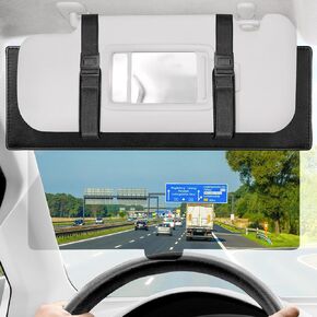Polarized Sun Visor Extender for Car Anti-glare Sunvisor Extension Shade Attachment for Glare,Clips And Straps Design for Extra Safety,Sunshade Blocker for Short People/Driver & Passenger Side
