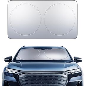 Lamicall Car Windshield Sun Shade – 4-Layer Reflective 240T Sun & UV Reflective Windshield Cover Sun Shade | Easy Install, Foldable | 64"x34" Windshield Cover for Medium Sedan, SUV