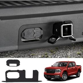 لوحة غطاء المصد الخلفي Mabett لعام 2022-2025 Ford Maverick Accessories ، حماية الغلاف المحيطي Hitch لـ Maverick مع عقبة موصل 4/7 دبوس (وليس لوبو)