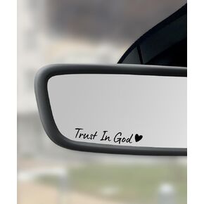 4PCS Car Stickers,Cars Decals,Car Accessories Trust in God Rearview Mirror Sticker,Auto Stickers and Decals,Auto Decals for Women,Trust in God Mirror Decoration,Fits Most Vehicles (Black) in Kuwait