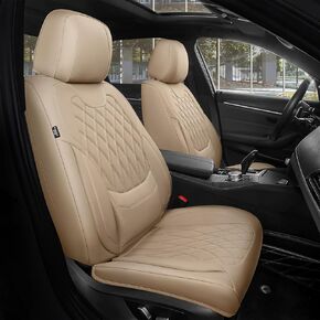 Freesoo Black Red Car Covers مجموعة كاملة - أغطية مقاعد جلدية Nappa Faux للسيارات ، ومقاعد أمامية مقاومة للماء مع الدعم القطني وغطاء المقعد الخلفي ، وتناسب سيارات سيارات السيارات سيارات الدفع الرباعي