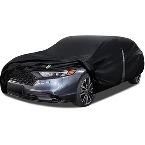 6 Layers Car Cover Waterproof All Weather for Automobiles, Size A3 with Zipper Cotton Fit for Toyota Camry, Honda Accord, Ford Mustang, Chevy Camaro/Malibu,Kia Optima/K5 (187-198 inch)