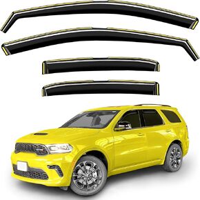 In-Channel Window Rain Guards Fit For Chevy Silverado/GMC Sierra 1500 2019-2025 Crew Cab Extra Durable Window Deflectors Vent Shades Visors Exterior Car Accessories Visors Rain Guards -4 pcs