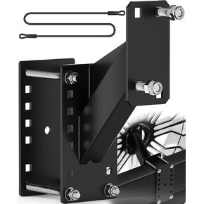 PAULINN Trailer Spare Tire Mount, Universal Spare Tire Carrier Holder for Utility Trailer Boat, Fits 4 / 5 / 6 Lugs Trailer Wheels on 4", 4.5'', 4.75'', 5'' and 5.5'' Bolt Patterns, 150 LBS Capacity