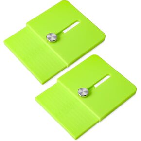 FOSHIO Green Edge Wrap Cutting Template Tool, 2 Pack Precise Measurement Adjustable Edge (5-35mm) Straight Line Cutting Guide for Furniture, Vinyl & Wallpaper Wrapping