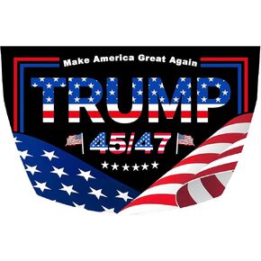 Trump 2025 Flag Car Hood Cover, 3.9x5.2 Ft, Smiling MAGA Elastic Windproof Banner, Cars, SUVs, MPVs, Weatherproof Washable Fabric