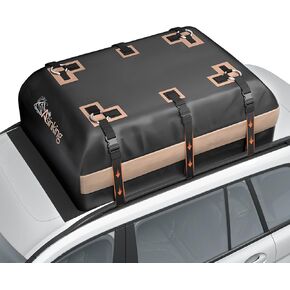 حقيبة حاملة شحن على سطح Asinking Car Rooftop ، 22 قدمًا مكعبًا مقاومًا للماء ، حقيبة شحن سقف ، 500 رطل ، تتضمن مركبات مع/بدون رف سقف ، حصيرة مضادة للانزلاق ، وسنانير 6 أبواب ، قفل أمتعة