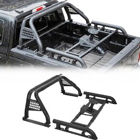 JOYTUTUS Roll Bar for Full-Size Truck Adjustable Chase Rack Pickup Sport Bar Compatible with F150, F250, F350, Silverado, Sierra, Ram 1500 2500 3500