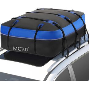حقيبة حامل شحن MCBD Rooftop ، 20 قدمًا مكعبًا مقاومة للماء ، حقيبة سقف سيارة ناعمة لسيارات الدفع الرباعي مع/بدون رف ، حقيبة تخزين للأمتعة أعلى سيارة.
