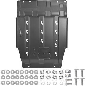 2025 Upgrade Transmission Skid Plate Compatible with 2015-2022 Ford F150 3D Manganese Steel Splash Panel Shield Replace OEM Diaper