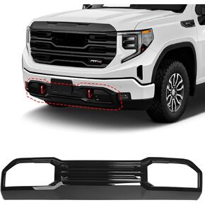 Front Lower Skid Plate Valance Compatible with GMC Sierra 1500 2022 2023 2024 Black OEM SFOE8678GBK