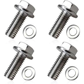 Car Skid Plate Bolt 304 Stainless Steel 12mm Hex Head Automotive Flat Washer Compatible with Toyota 4Runner Tacoma Tundra FJ Cruiser Sequoia Land Cruiser Parts 90080-11373 Replacement 4 pcs
