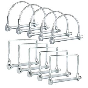 Pack of 10 Trailer Pin – 2-3/4" x 1/4" (L x W) – Featuring PTO Pins, Lock Pins, Trailer Hitch Pins, and Shaft Locking Coupler Pins for Farm Trailers, Towing, Lawn Equipment and Hitches