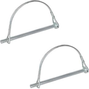 2Pack Premium Trailer Hitch Pin ، دبوس مقطورة ، دبابيس مقرنة للمقطورة للمزرعة ، مقطورة ، عقبات ، استخدام في الحديقة ، حجم 1/4 "× 3.2" (6.3 مم × 80 مم)