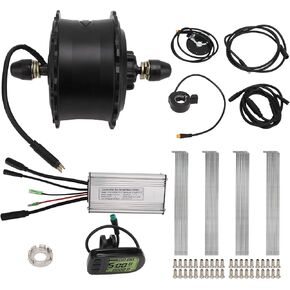 VBESTLIFE Electric Snow Bike Conversion Kit, 36V 500W Fat Tire Front Wheel Hub Motor Kit with LCD5 Display Controller Spokes Throttle Accelerator Mounting Accessories