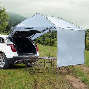 SUV Tailgate Tent with Awning, UPF 50+ Tailgate Shade Tent Portable Car Awning Sun Shelter, for Full Size SUV/Van/MPV/RV/Jeep Outdoor Camping