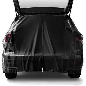 Car Tailgate Mesh Screen, Magnetic Car Camping Tent Net with Elastic Band Zipper for Cars Tailgate, Sunproof Camping Mesh Automotive Rear Protection Universal for SUV MPV (63×59 inches)