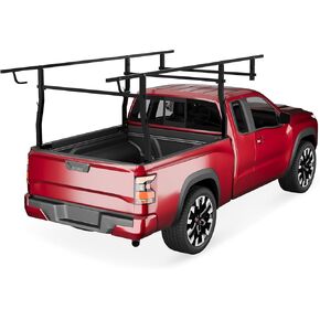 Full Size Steel Truck Ladder Rack, 1000lbs Universal Over-Cab Ladder Rack for Trucks, 49"-64" Adjustable Non-Drilling Pickup Contractor Trailer Ladder Rack for Pickup Truck Kayak
