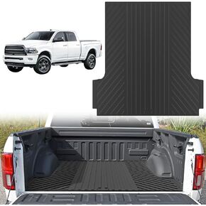 Nilight Truck Bed Mat 5.5FT for 09-18 Dodge Ram 1500 2500 3500 Crew Cab Accessories, Heavy-Duty Rubber Cargo Bed Liner Mat for 2009-2018 Ram Crew Cab & 2019 Ram 1500 Classic, All Weather Protection