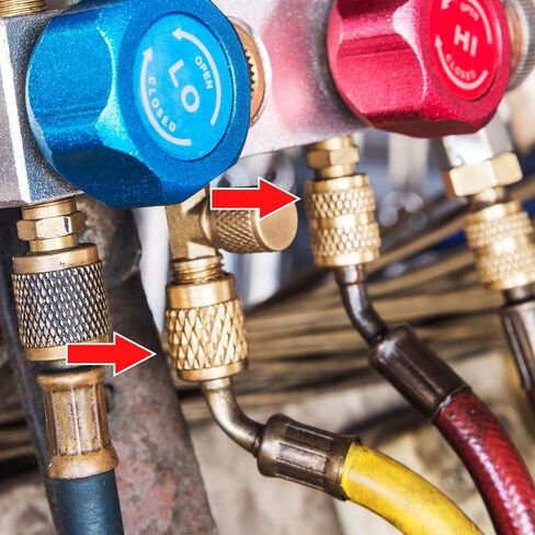 محول Chinco 2 PCS R410A لـ MINI SPLIT SPLICTAGE ADAPTER PATTING مع صيغة كشقة 5/16 بوصة الإناث مقرن سريع إلى 1/4 بوصة من الذك in Saudi Arabia