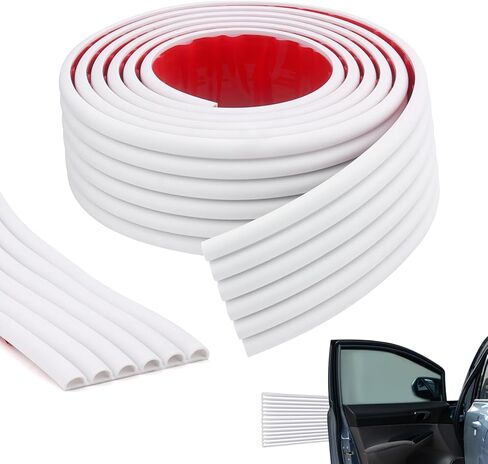 Garage Wall Protector, Strong Self-Adhesive Rubber Bumper Protectors for Car SUV Doors, Anti-Scratch and Waterproof Garage Wall Strip, 2.75in x 9.84ft (White) in Kuwait