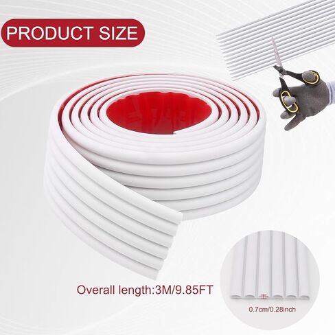 Garage Wall Protector, Strong Self-Adhesive Rubber Bumper Protectors for Car SUV Doors, Anti-Scratch and Waterproof Garage Wall Strip, 2.75in x 9.84ft (White) in Kuwait