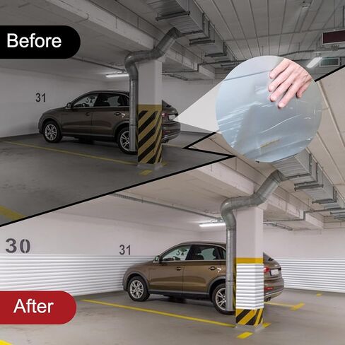 Garage Wall Protector, Strong Self-Adhesive Rubber Bumper Protectors for Car SUV Doors, Anti-Scratch and Waterproof Garage Wall Strip, 2.75in x 9.84ft (White) in Kuwait