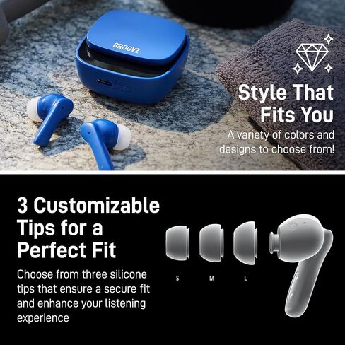 سماعات الأذن اللاسلكية الحقيقية - سماعات الأذن Bluetooth متوافقة مع Apple و Android - حتى 27 ساعة عمر البطارية - ميكروفون مزدوج مع تقليل الضوضاء للمكالمات الواضحة - الأزهار in Kuwait