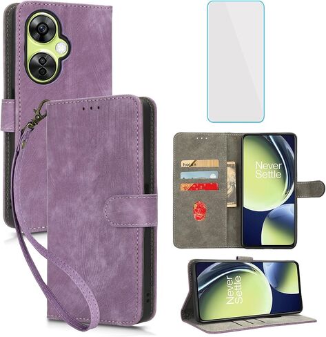 ل OnePlus Nord CE 3 Lite/N30 محفظة مع حامي شاشة حامي جلدي بطاقة CASE CASE LITES لـ 1+ CE3 LITE CE 3LITE ONEPLUS NORD N 30 -GREEN in Kuwait