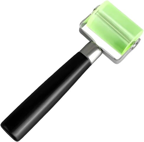 1 PCS Sound Deadening Car Seam Roller, Silicone Car Sound Deadening Application Wheel Roller, Seam Roller Equipped Smooth Handle for Heat Insulation Mat Wallpaper Application (Large Black-1PCS) in Kuwait