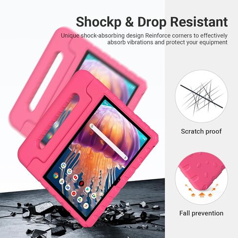 Kids Case for Walmart Onn 10.1 Inch Tablet 2024 Release(Model: 100135925), Kidfriendly Shockproof Durable Cover with Convertible Handle Stand for Boys Girls, Purple in Saudi Arabia