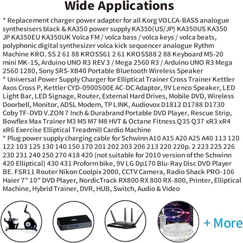 Tonton 9V 1A 5FT/1.5M AC DC 100V-240V Power Supply Adapter Cord for Arduino UNO R3 MEGA 2560 1280, Wall Charger Replacement for Arduino CCTV, Elegoo, IEIK UNO R3，US Plug White in Kuwait