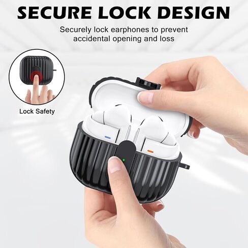 CameCosy Clear for Samsung Galaxy Buds 3/Galaxy Buds 3 Pro Case with Secure Lock Clip Shell Design, Soft TPU Bumper Shockproof Case Cover with Pearl Bracelet Keychain for Women (Pink) in Kuwait