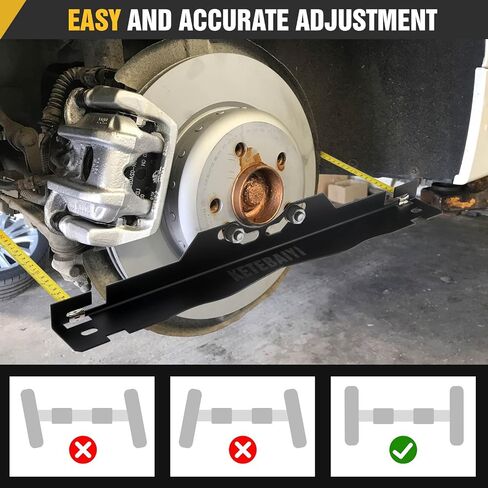 Automotive Wheel Alignment Tool Plate + 2 x 5m Metal Tape Measure, Stainless Steel Toe Alignment Tool Plate for Quick and Accurate Measurement of DIY Automotive Front End Adjustments (Black) in Saudi Arabia