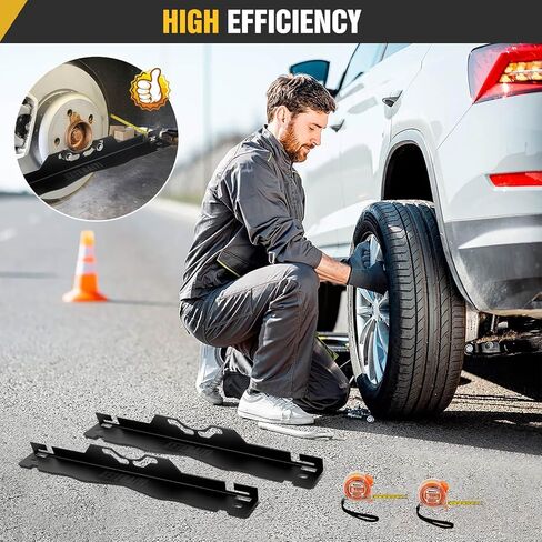 Automotive Wheel Alignment Tool Plate + 2 x 5m Metal Tape Measure, Stainless Steel Toe Alignment Tool Plate for Quick and Accurate Measurement of DIY Automotive Front End Adjustments (Black) in Saudi Arabia