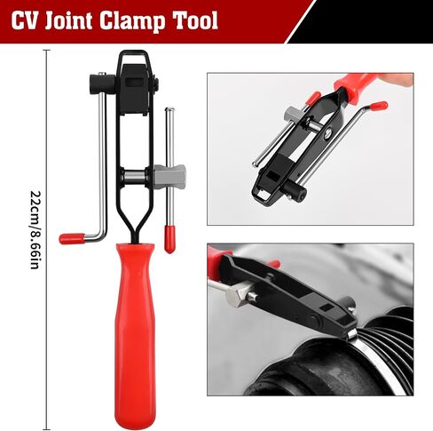 TOOLEAGUE 5Pcs Joint CV Boot Clamp Pliers Set,Hose Clamp and Clic-R Type Pliers,Auto Trim Removal Tool with Storage Bag for Car ATV UTV in Kuwait
