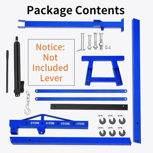 GAOMON 2 Ton Folding Engine Hoist, 4400LB, Hydraulic Cherry Picker Shop Crane with 6 Casters, Telescopic Boom for Lifting Motors, for Garage, Workshop and Repair, Heavy Duty, Blue in Saudi Arabia