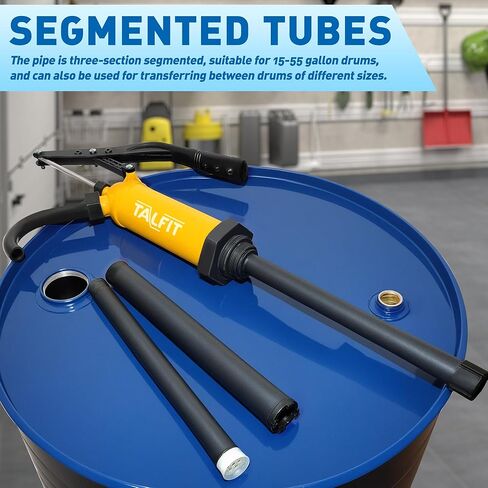 Lever Action Barrel Pump,55 Gallon Drum Pump, For Fuels, Chemicals, Corrosive Liquids, Water Based Fluids, Fits 5 to 55 Gallon Drums & Barrels (Reinforced PP - High Corrosion Resistance) in Kuwait