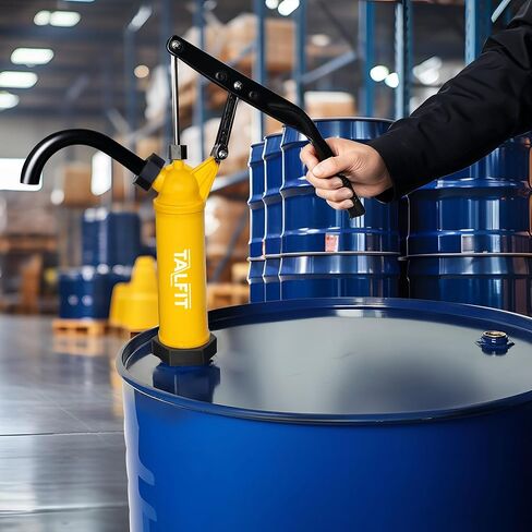 Lever Action Barrel Pump,55 Gallon Drum Pump, For Fuels, Chemicals, Corrosive Liquids, Water Based Fluids, Fits 5 to 55 Gallon Drums & Barrels (Reinforced PP - High Corrosion Resistance) in Kuwait