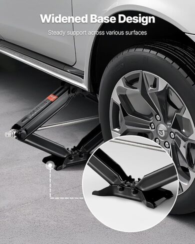 VEVOR 5000 lbs RV Scissor Jacks, 4-23.4 in RV Stabilizer Leveling Scissor Jacks, Set of 4, Heavy Duty Stabilizer Jack with Crank Handle, Socket and Bubble Levels, Not Easily Bent or Deformed in Saudi Arabia