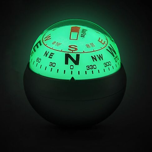 KanPas Dashboard Compass Ball with Double Dials for Cars Boats in Kuwait