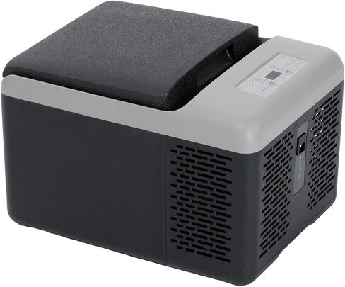 ALPICOOL C9PT PORTABLE CAR FREEDZER COOLER ، 12 فولت ثلاجة للسيارات ، 10 كوارت تبريد سريع ، مع 12/24V DC و 100-240V AC للهجرة الخارجية ، التخييم ، RV ، شاحنة (Black & Gray) in Kuwait