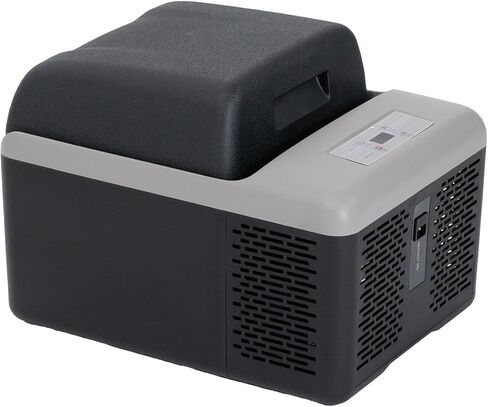 ALPICOOL C9PT PORTABLE CAR FREEDZER COOLER ، 12 فولت ثلاجة للسيارات ، 10 كوارت تبريد سريع ، مع 12/24V DC و 100-240V AC للهجرة الخارجية ، التخييم ، RV ، شاحنة (Black & Gray) in Kuwait